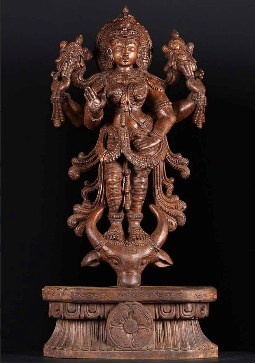 Stone and wool carving