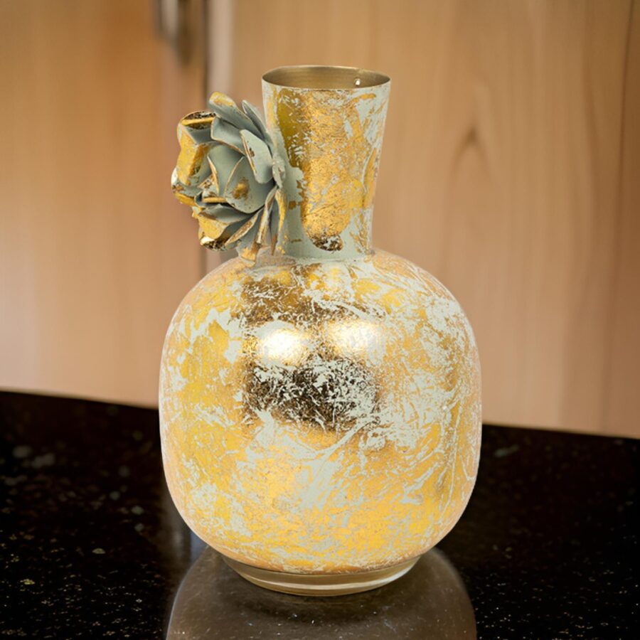 Essential Green - Gold Copper Flower Vase