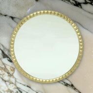 Premium Round Framed Gold Plated Mirror