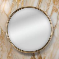 Premium Round Thin Framed Gold Plated Mirror