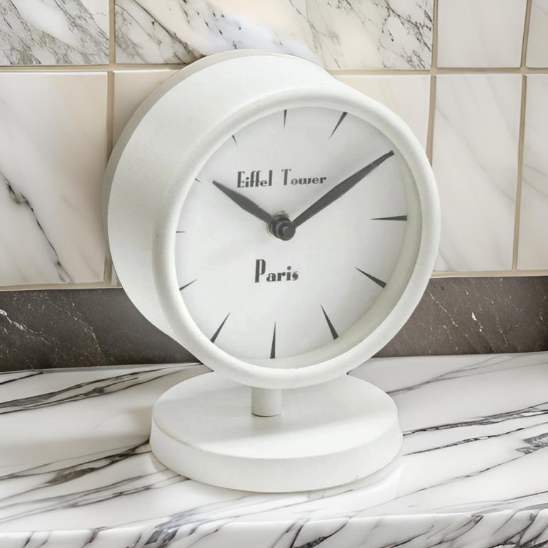 Essential White Table Clock