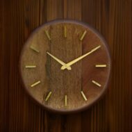 Essential Brown - Gold Wall Clock